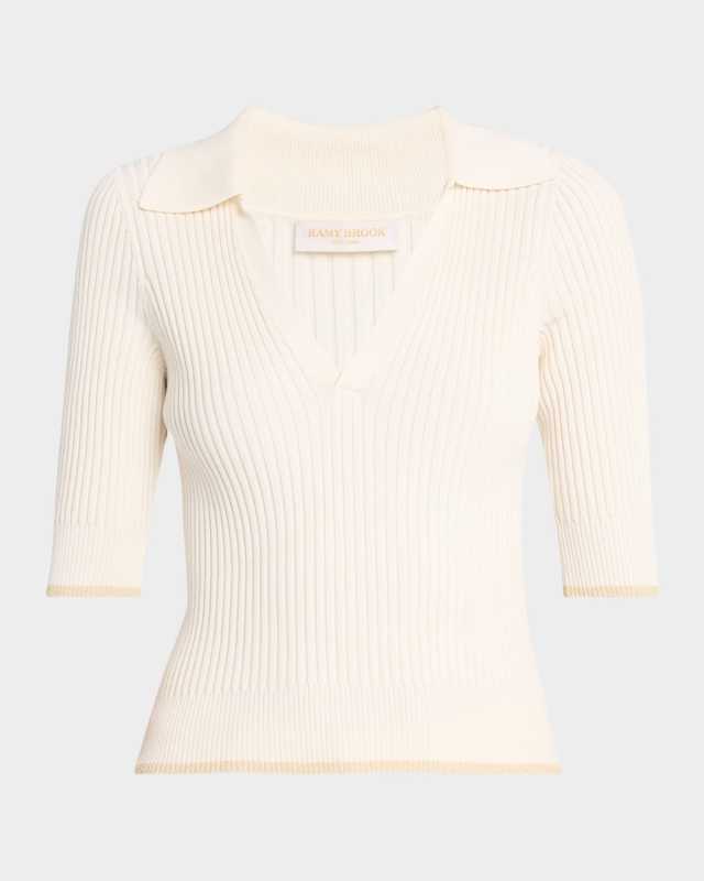 Kelly Ribbed Short-Sleeve Sweater